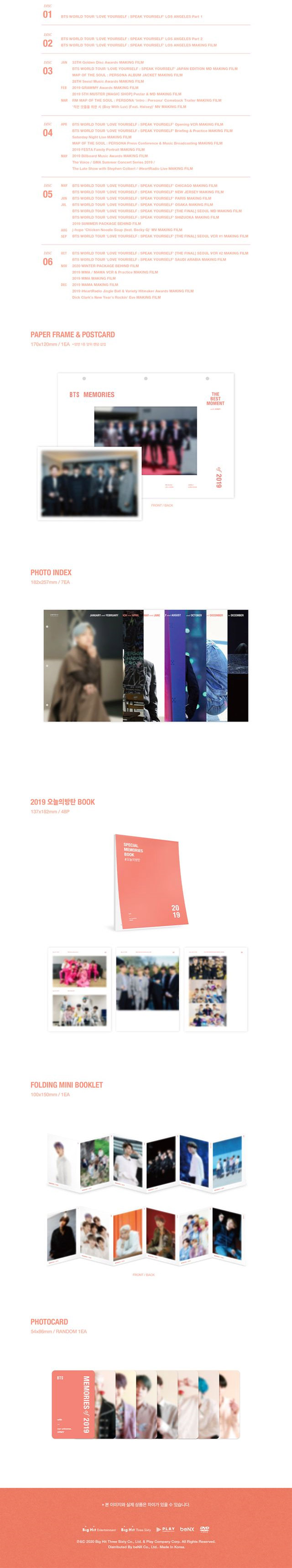 BTS DVD - Memories of 2019 – Choice Music LA