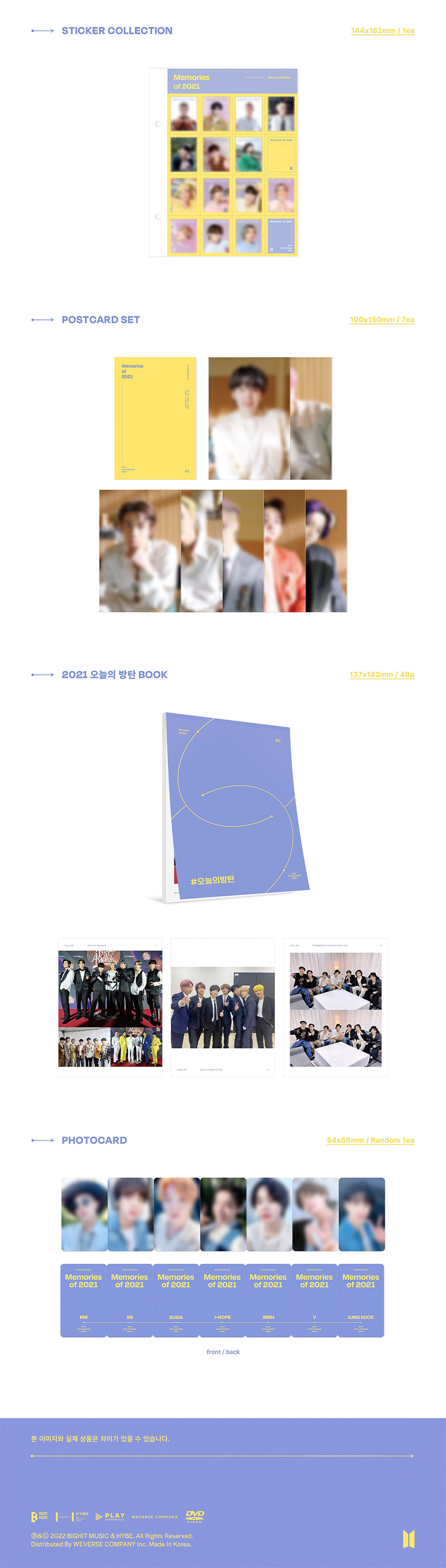 BTS Memories of 2021 DVD