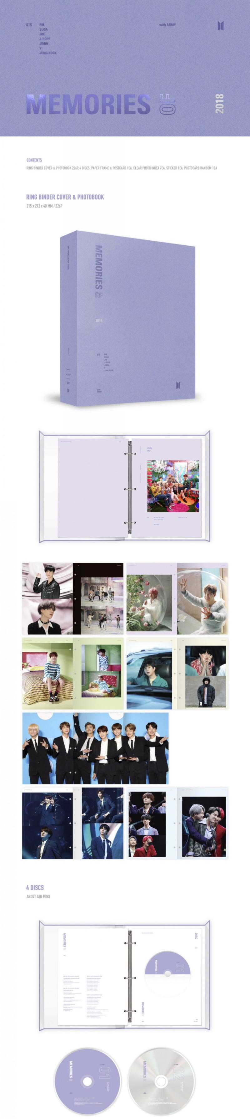 BTS Memories Of 2018 DVD (4 DISC)