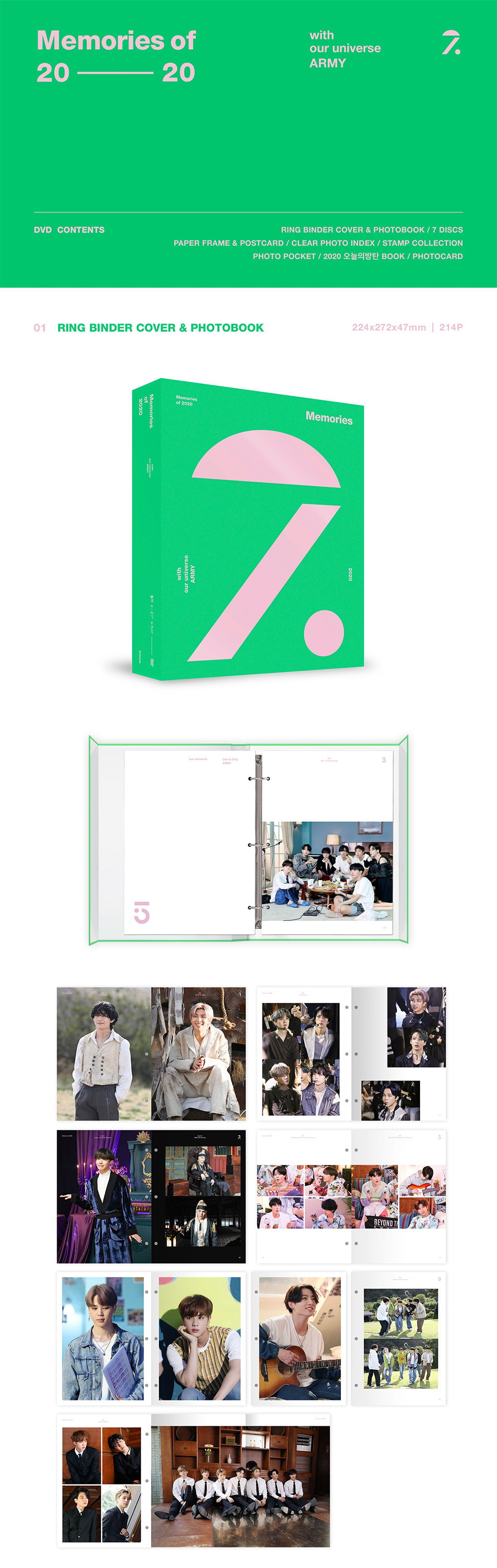 BTS Memories Of 2020 DVD (7 DISC)