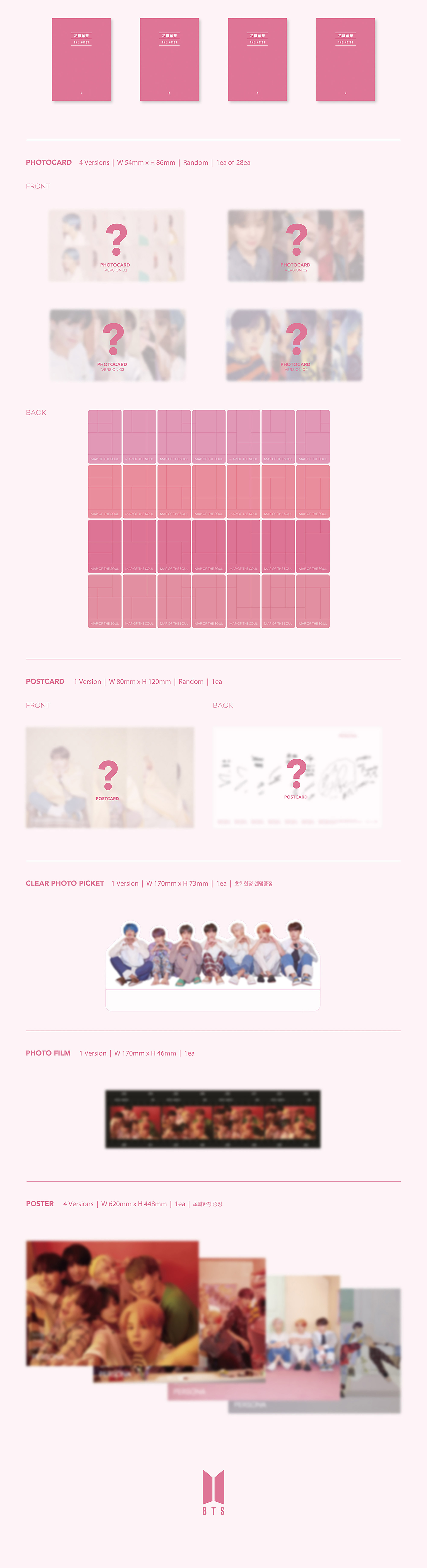 [SET] BTS. Album - MAP OF THE SOUL : PERSONA (SET Ver.) 4CD + 4Poster