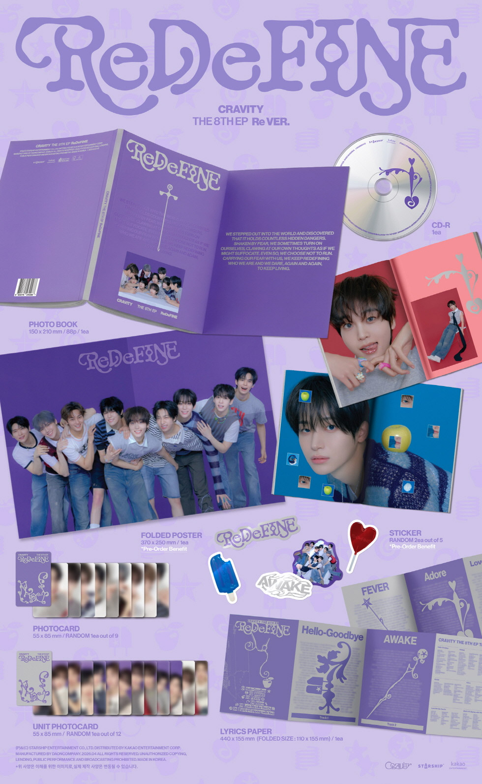 CRAVITY 8th Mini Album - ReDeFINE (Re Ver.) CD kpoptown.com