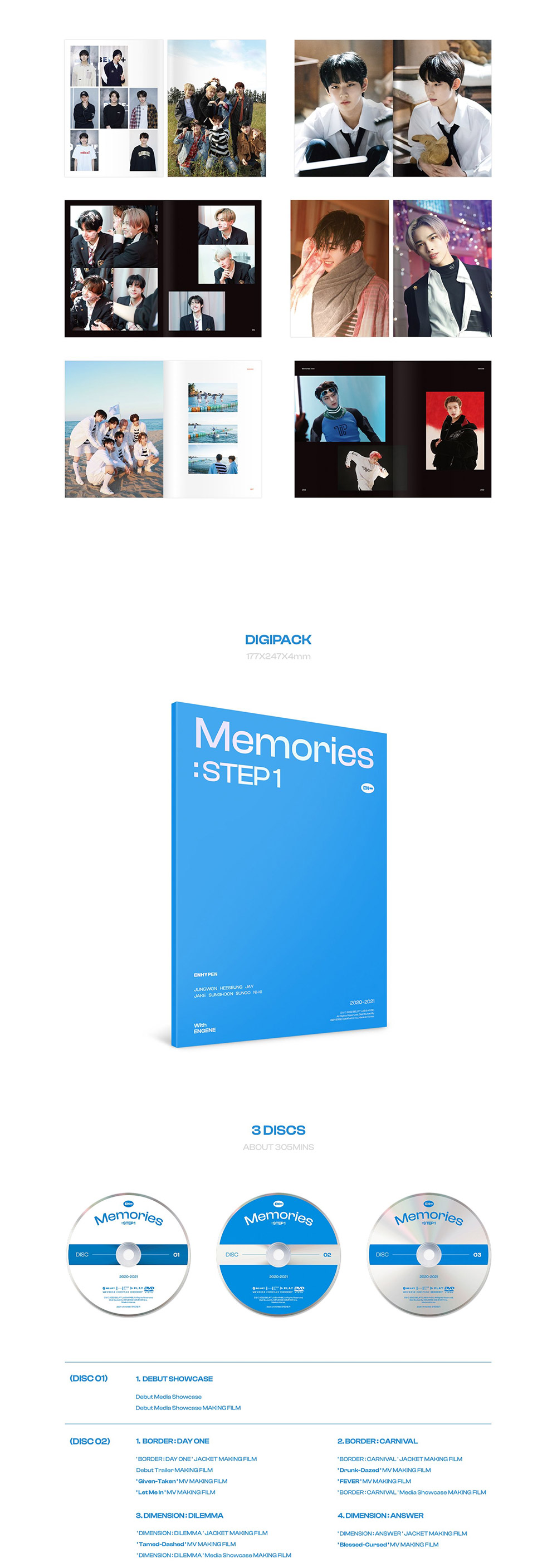 ENHYPEN Memories : STEP 1 DVD［ジョンウォン］