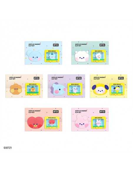 BT21] BT21 X Monopoly Collaboration - minini Acrylic Magnet Clip Set