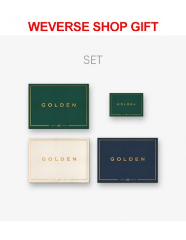 [Weverse Shop Gift][4SET] JUNG KOOK Solo Album - GOLDEN (SET Ver.) 3CD + Weverse Albums