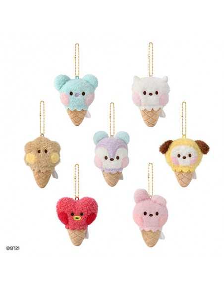 BT21 X Monopoly Collaboration - minini Plush Keyring [ICE CREAM]