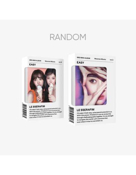 [Smart Album] LE SSERAFIM 3rd Mini Album - EASY (Random Ver.) Weverse ...