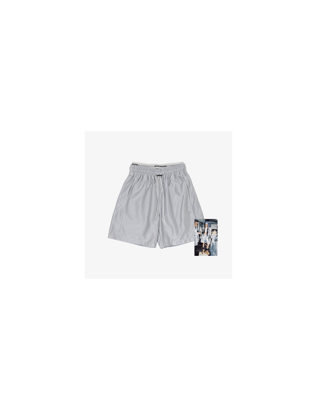 LE SSERAFIM LE SSERAFIM Goods - Oversized Shorts (Light grey)