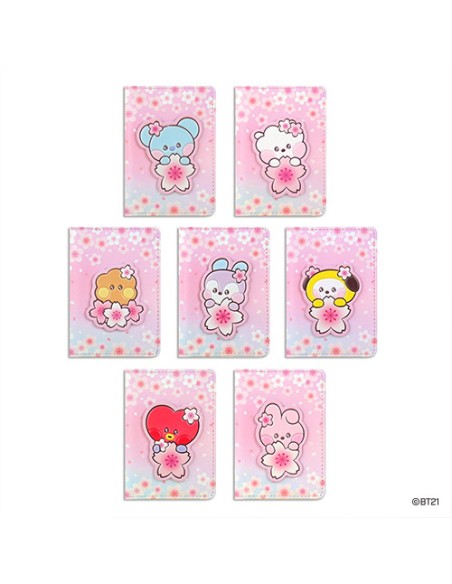 BT21 X Monopoly Collaboration - Cherry Blossom Leather Patch Card Case