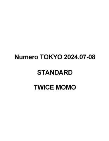 Magazine Numero TOKYO 2024-07~08 (STANDARD) TWICE MOMO