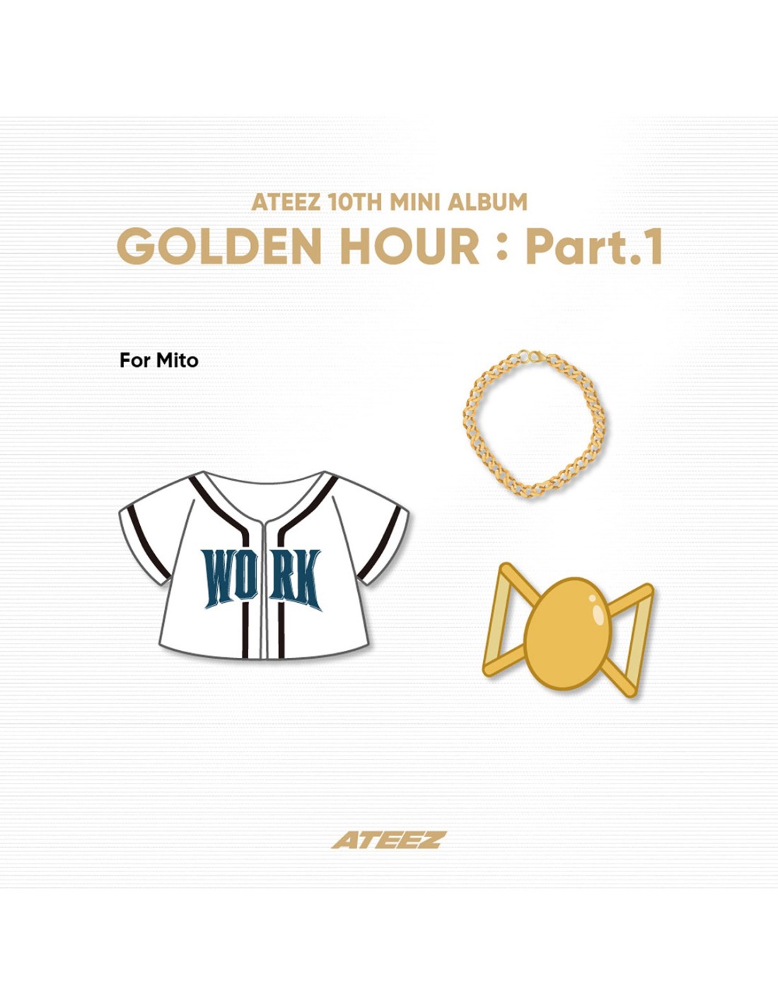 ATEEZ GOLDEN HOUR : Part.1 Goods - Mito WORK SET kpoptown.com