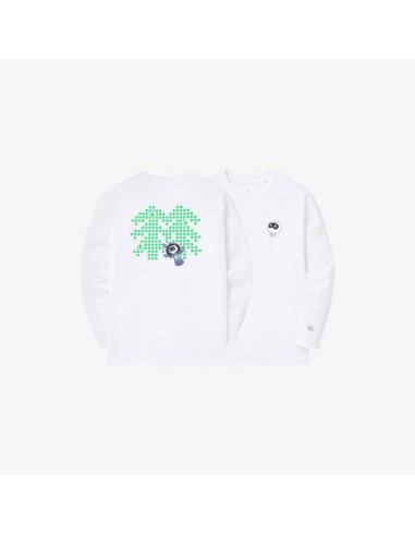 [2nd Pre Order] BTS Wootteo X KOLON SPORT Goods - Graphic Long sleeve T-shirts (White)