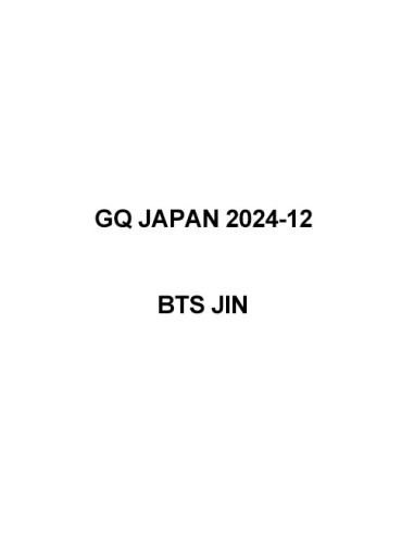 GQ JAPAN 2024-12 BTS JIN