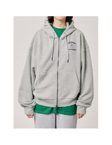 BT21 BASIC Goods - COOKY Hoodie Zip-up Melange Gray