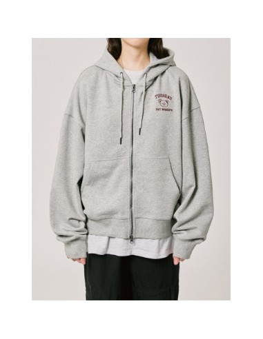 BT21 BASIC Goods - KOYA Hoodie Zip-up Melange Gray