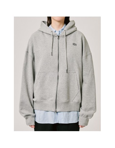 BT21 BASIC Goods - UNIT 1 Hoodie Zip-up Melange Gray