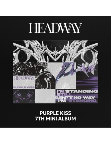 PURPLE KISS 7th Mini Album - HEADWAY CD + Poster