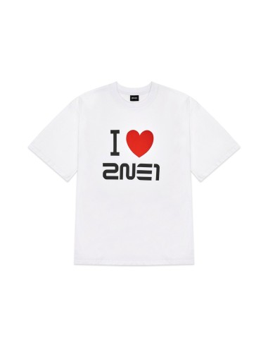 2NE1 WELCOMEBACK Goods - I LOVE T-SHIRT_WHITE