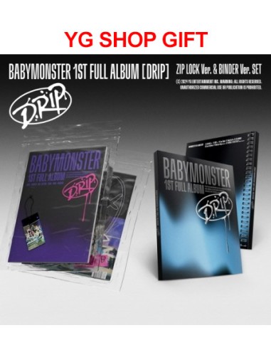 [YG Shop Gift][SET] BABYMONSTER 1st Album - DRIP (BINDER / ZIP LOCK Ver.) 2CD