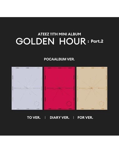 [Smart Album][SET] ATEEZ 11th Mini Album - GOLDEN HOUR : Part.2 (SET VER.) 3POCA ALBUM