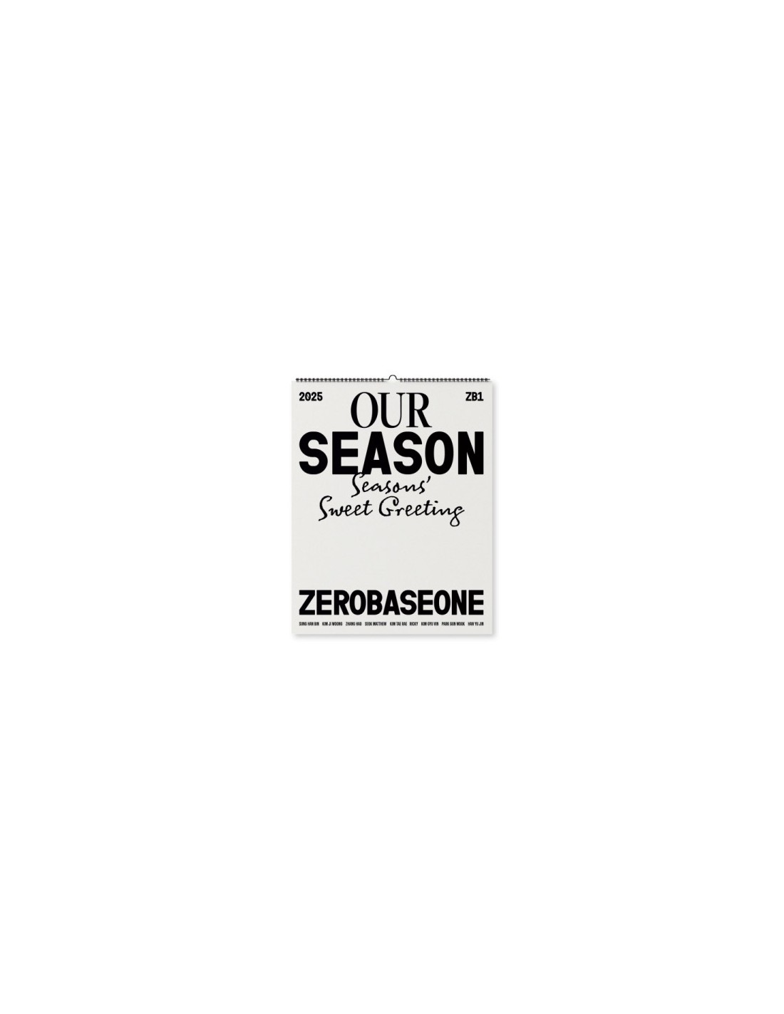 [WALL CALENDAR] ZEROBASEONE 2025 SEASON’S GREETINGS [OUR Season