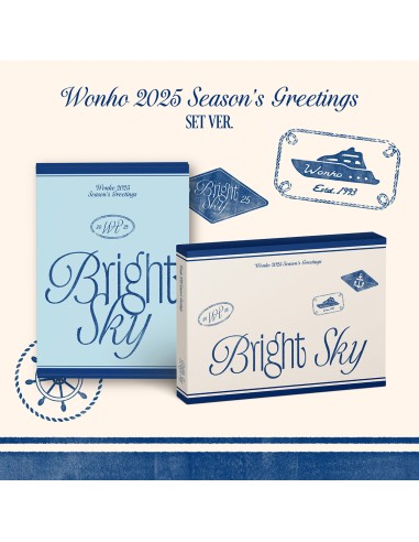 [SET] WONHO 2025 SEASON'S GREETINGS [BRIGHT SKY] DESK CALENDER + WALL CALENDER VER