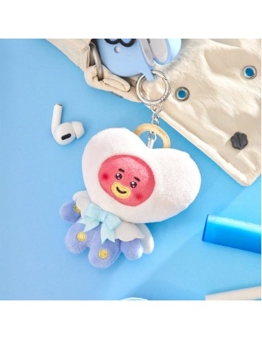 BT21 Angel & Villain Goods - Angel Plush Keyring