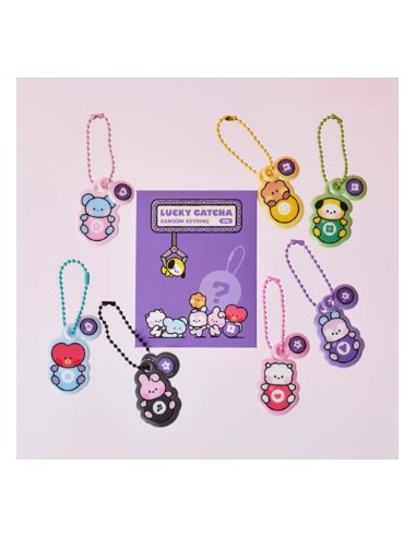 BT21 Lucky Gatcha Goods - minini PVC Random Keyring