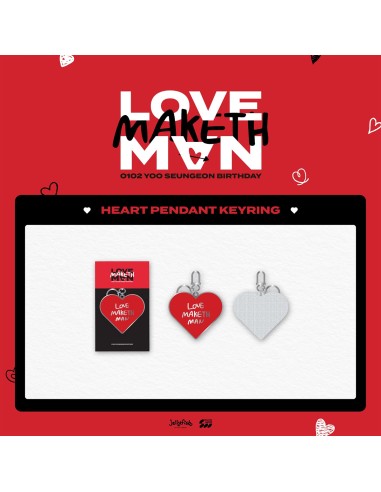 EVNNE YOO SEUNGEON BIRTHDAY LOVE MAKETH MAN Goods - HEART PENDANT KEYRING