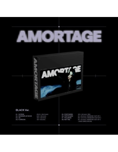 JISOO Mini Album - AMORTAGE (BLACK Ver.) CD