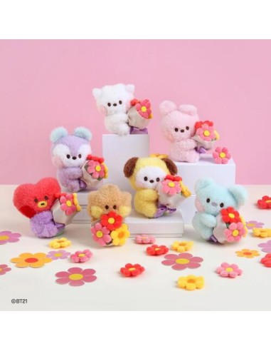 BT21 X Monopoly Collaboration - minini Plush Keyring [Bouquet]