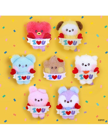 BT21 X Monopoly Collaboration - minini Plush Keyring [I Love U]