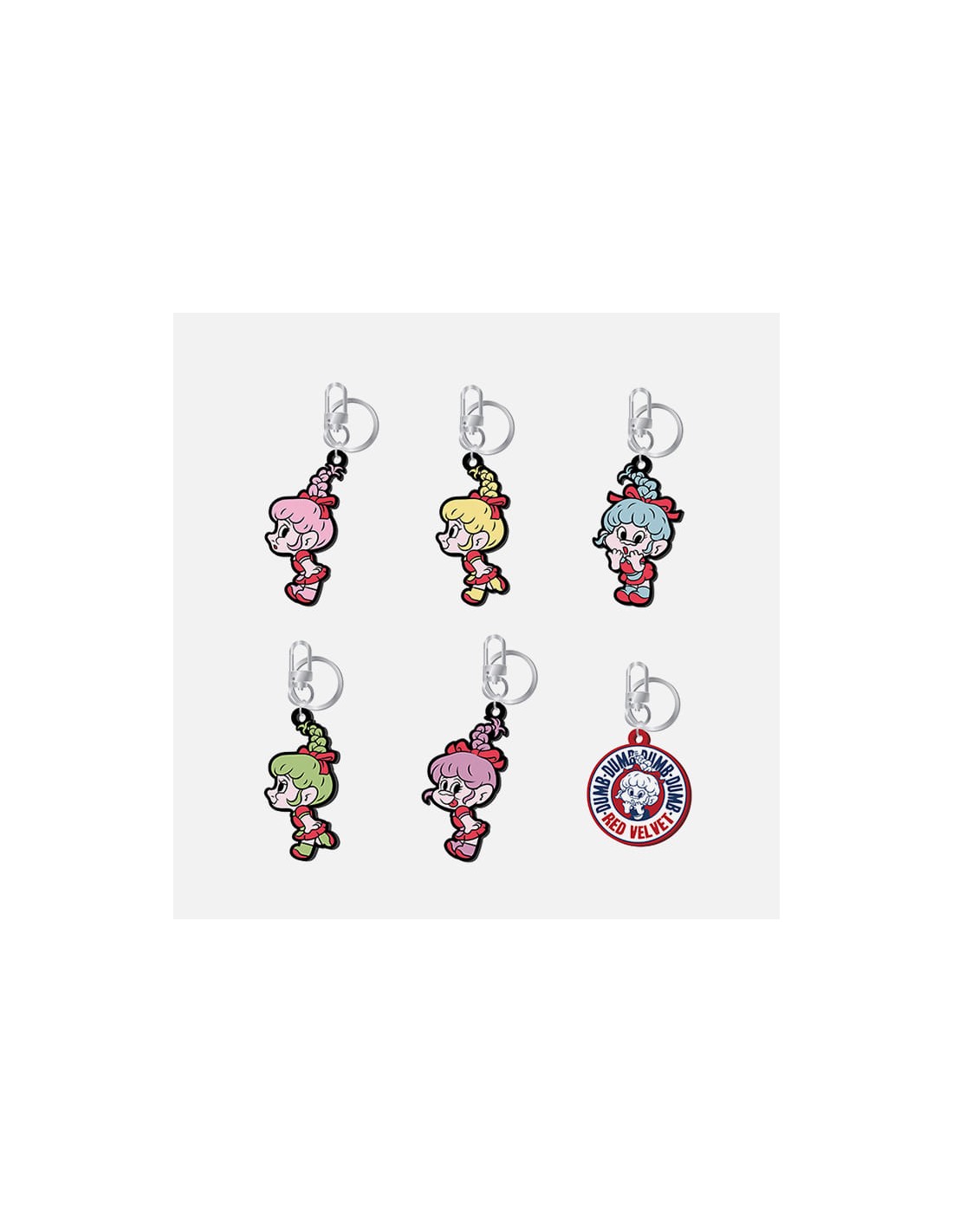 Red Velvet Loves Good Luck Trolls Rubber Keyring 