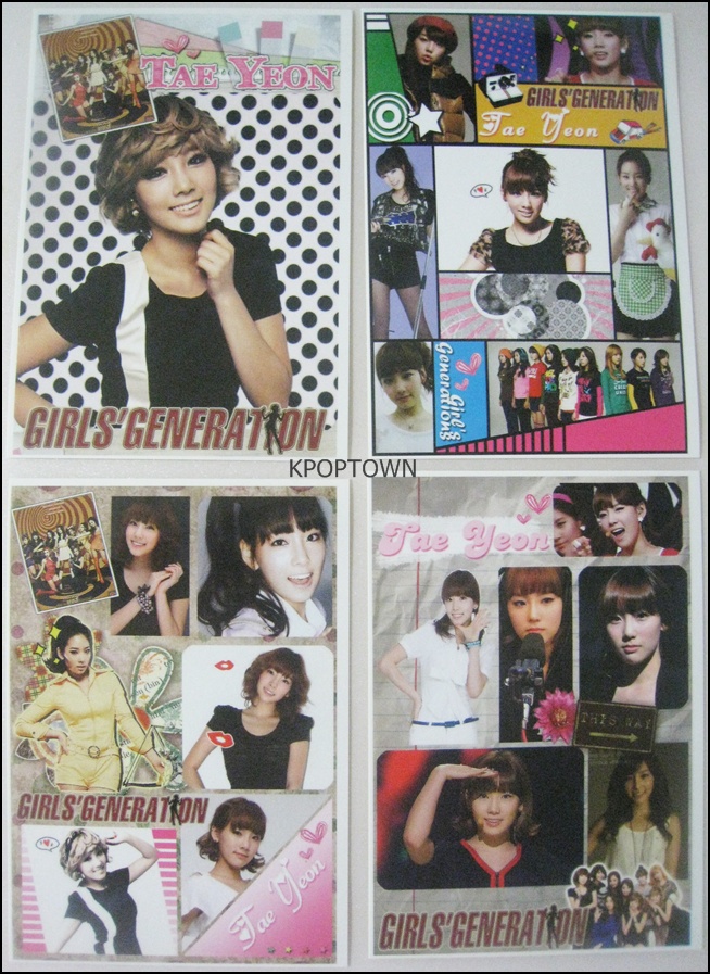 Girls Generation SNSD Hoot Sticker Sty Photocard 4Sheet  